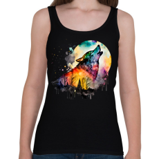 PRINTFASHION Farkas  - Női atléta - Fekete