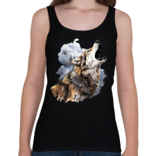 PRINTFASHION Farkas  - Női atléta - Fekete női trikó