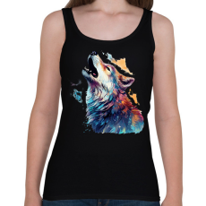 PRINTFASHION farkas - Női atléta - Fekete