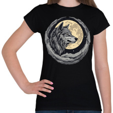 PRINTFASHION Farkas - Női póló - Fekete női póló