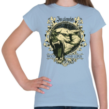 PRINTFASHION Farkas - Női póló - Világoskék női póló