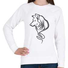 PRINTFASHION Farkas - Női pulóver - Fehér női pulóver, kardigán