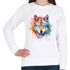 PRINTFASHION Farkas - Női pulóver - Fehér női pulóver, kardigán