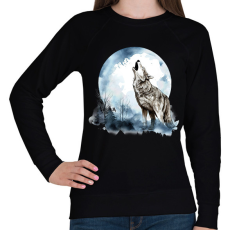 PRINTFASHION Farkas  - Női pulóver - Fekete