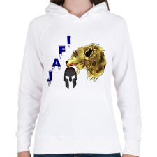 PRINTFASHION farkas spárta - Női kapucnis pulóver - Fehér női póló