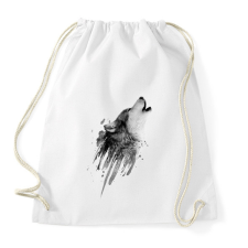 PRINTFASHION Farkas - Sportzsák, Tornazsák - Fehér tornazsák