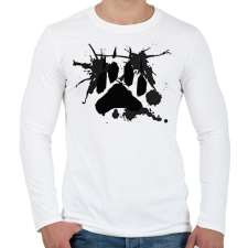 PRINTFASHION Farkas talp - Férfi hosszú ujjú póló - Fehér férfi póló