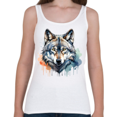 PRINTFASHION farkas vízfesték - Női atléta - Fehér