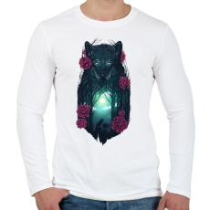 PRINTFASHION Farkasok - Férfi hosszú ujjú póló - Fehér