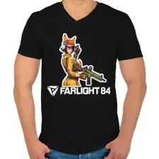 PRINTFASHION Farlight84 - Maggie - Férfi V-nyakú póló - Fekete férfi póló