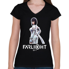 PRINTFASHION Farlight84 - Phantom - Női V-nyakú póló - Fekete női póló