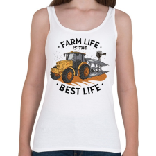 PRINTFASHION Farm - trakrtor - a legjobb életmód - Női atléta - Fehér női trikó