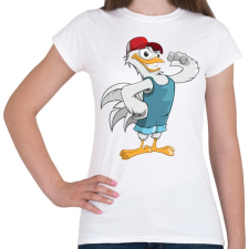 PRINTFASHION Farmer Chicken - Női póló - Fehér női póló