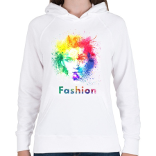 PRINTFASHION fashion - Női kapucnis pulóver - Fehér női pulóver, kardigán