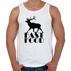 PRINTFASHION Fast food - Férfi atléta - Fehér