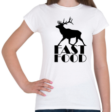 PRINTFASHION Fast food - Női póló - Fehér