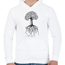 PRINTFASHION faSZOM - Férfi kapucnis pulóver - Fehér