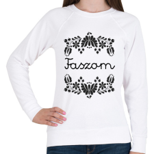 PRINTFASHION Faszom - Női pulóver - Fehér női pulóver, kardigán