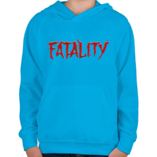 PRINTFASHION Fatality - Gyerek kapucnis pulóver - Azúrkék