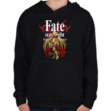 PRINTFASHION Fate stay night - Gyerek kapucnis pulóver - Fekete