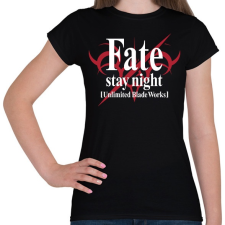 PRINTFASHION Fate Stay Night - Női póló - Fekete női póló