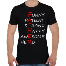 PRINTFASHION Father - Férfi póló - Fekete férfi póló