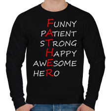 PRINTFASHION Father - Férfi pulóver - Fekete férfi pulóver, kardigán