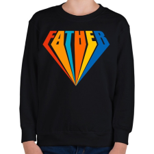 PRINTFASHION Father - Gyerek pulóver - Fekete gyerek pulóver, kardigán