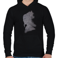 PRINTFASHION faun - Férfi kapucnis pulóver - Fekete férfi pulóver, kardigán