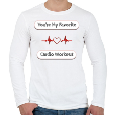 PRINTFASHION fav cardio - Férfi hosszú ujjú póló - Fehér férfi póló