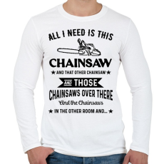 PRINTFASHION Favágó / Fűrész - Férfi hosszú ujjú póló - Fehér