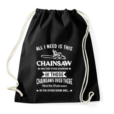 PRINTFASHION Favágó / Fűrész - Sportzsák, Tornazsák - Fekete tornazsák