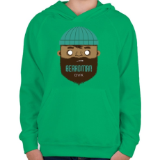 PRINTFASHION Favágó - Gyerek kapucnis pulóver - Zöld
