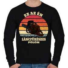 PRINTFASHION Favágó / Láncfűrész - Férfi pulóver - Fekete férfi pulóver, kardigán