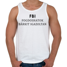 PRINTFASHION FBI - Férfi atléta - Fehér