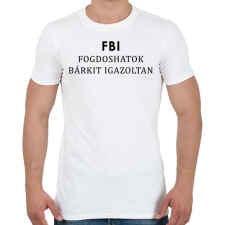 PRINTFASHION FBI - Férfi póló - Fehér férfi póló