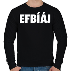 PRINTFASHION FBI - Férfi pulóver - Fekete