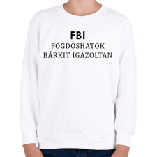 PRINTFASHION FBI - Gyerek pulóver - Fehér gyerek pulóver, kardigán