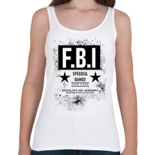 PRINTFASHION FBI - Női atléta - Fehér női trikó
