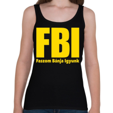 PRINTFASHION FBI - Női atléta - Fekete női felső