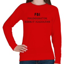 PRINTFASHION FBI - Női pulóver - Piros női pulóver, kardigán