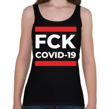 PRINTFASHION FCK COVID - Női atléta - Fekete női trikó