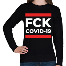 PRINTFASHION FCK COVID - Női pulóver - Fekete női pulóver, kardigán