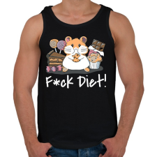 PRINTFASHION Fck Diet! - Férfi atléta - Fekete atléta, trikó