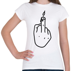 PRINTFASHION FCK gyertya - Női póló - Fehér