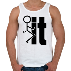 PRINTFASHION Fck it 2 - Férfi atléta - Fehér