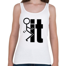 PRINTFASHION Fck it 2 - Női atléta - Fehér női trikó