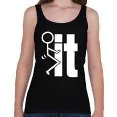 PRINTFASHION Fck it - Női atléta - Fekete