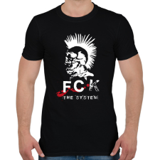 PRINTFASHION Fck the system - Férfi póló - Fekete férfi póló