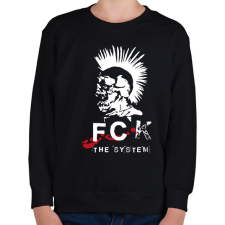 PRINTFASHION Fck the system - Gyerek pulóver - Fekete gyerek pulóver, kardigán